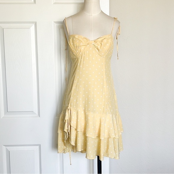 For Love & Lemons Limoncello Ruffled Mini Dress - Picture 3 of 7
